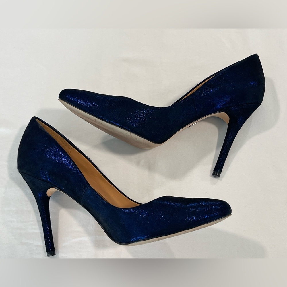 Badgley Mischka | Blue Iridescent Pumps | 7 - Picture 4 of 8